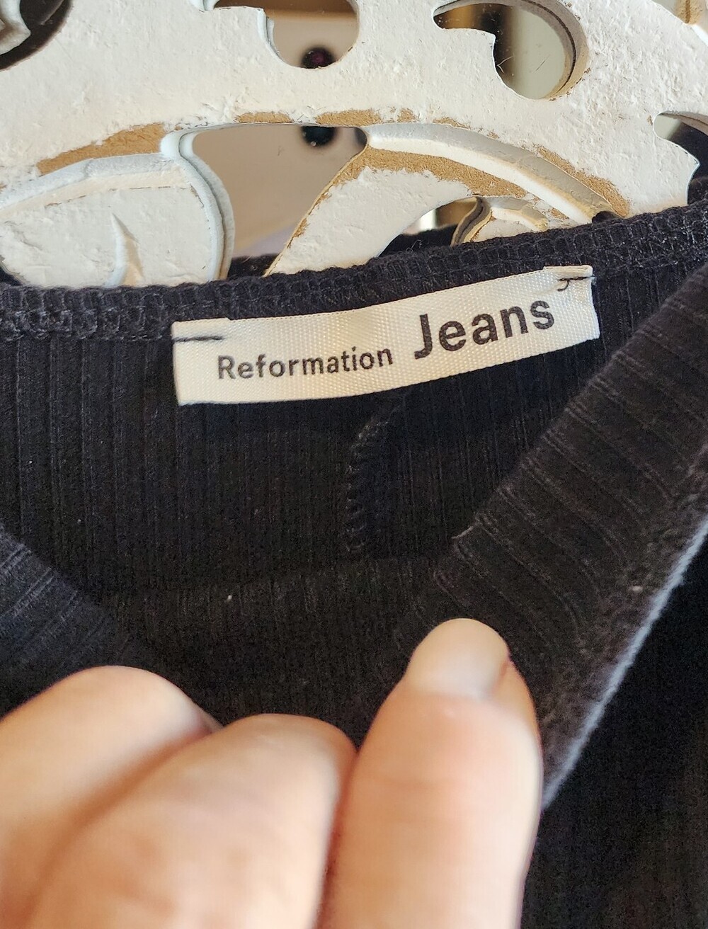 REFORMATION JEANS PULL OVER JUMPSUIT BLACK COLOR WOMEMS SIZE SMALL - Picture 6 of 15